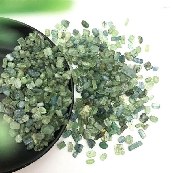 Dekoratif figürinler 50g 5-10mm Droped 5-10mm Düzensiz Mavi Yeşil Doğal Apatit Kristal Taş Kaba Mineral İyileştirici Taşlar ve Kristaller