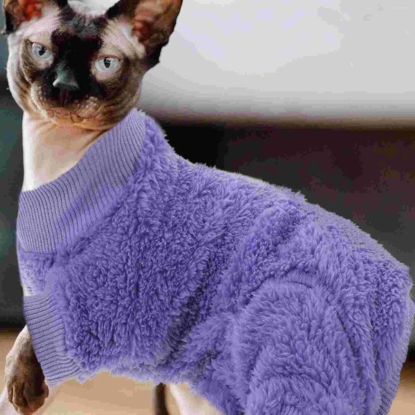 Trajes de gato quatro pernas roupas para animais de estimação traje roupas de inverno sphynx gatos casaco de veludo pele-amigável