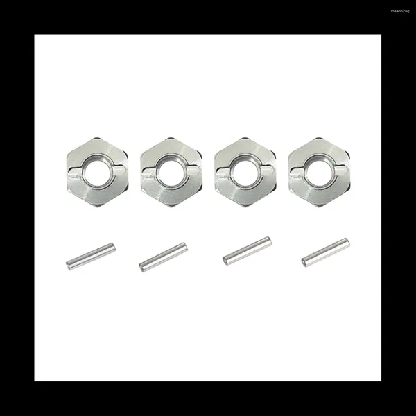 Bowls 4 Stück Metall 12 mm Rad-Sechskant-Naben-Adapter für MJX Hyper Go H16 16207 16208 16209 16210 14301 14302 RC-Auto-Upgrade-Teile