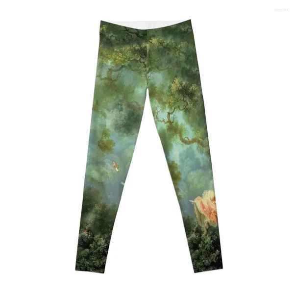 Pantaloni attivi Fragonard's The Swing - Leggings rococò antichi per ragazze Collant da donna Push Up Fitness da donna