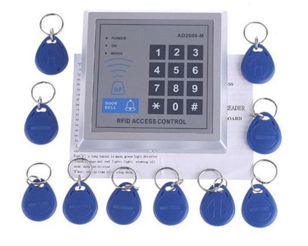 Tüm RFID Yakınlık Giriş Kapısı Kilidi Erişim Kontrol Sistemi 10 Anahtar FOBS RE5362116