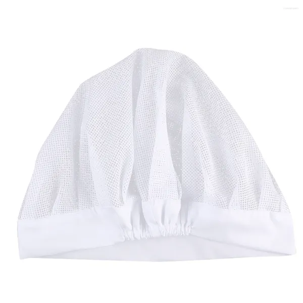 Berets Cabelo Encaracolado Bonnet Dormir Respirável Tampão De Aba Larga Elástico Chapéu De Algodão Branco Mulheres