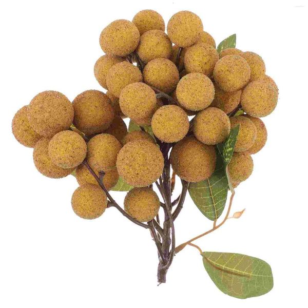 Decoração de festa plantas verdes longan árvore estilo tropical frutas tiro adereços modelo decorativo adorno artificial ornamento