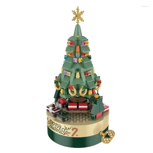 Lâmpadas pendentes 1 peça árvore de Natal tijolo caixa de música ABS DIY bloco de construção