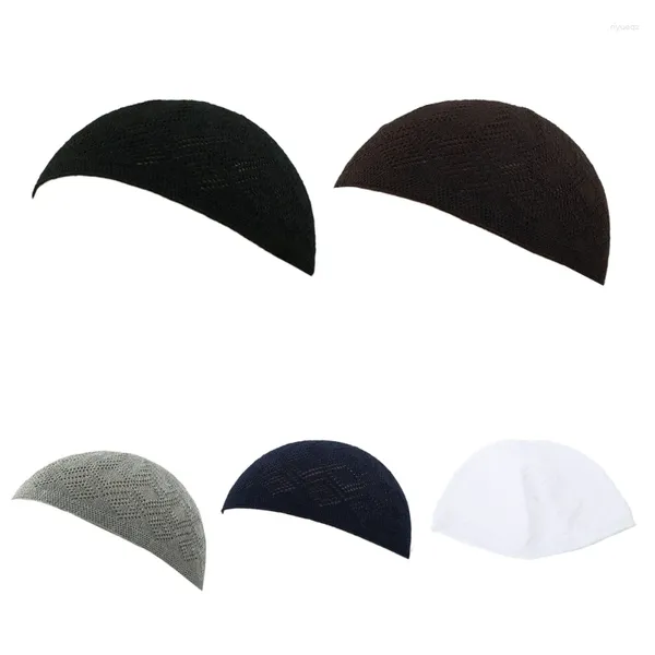 Berets muçulmanos roupas masculinas chapéus de oração confortáveis ramadans bonés islâmicos gorro