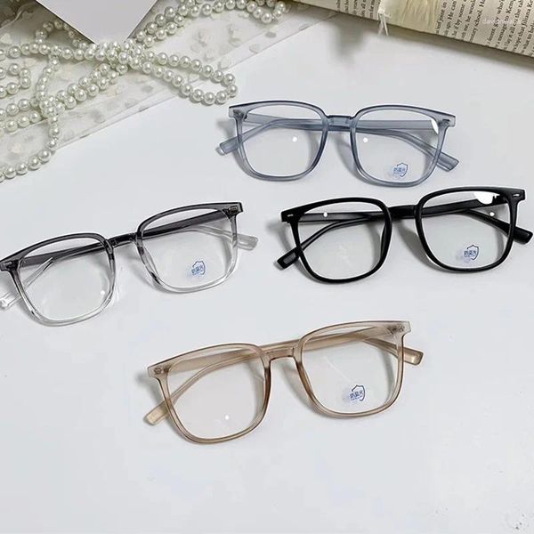Солнцезащитные очки, модные прозрачные женские очки 0, плоские полнокадровые прозрачные синие легкие очки для девочек Gafas