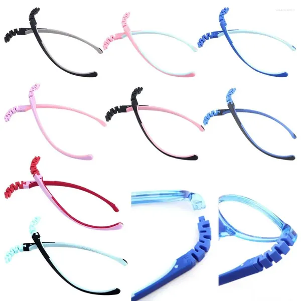 Armações de óculos de sol silicone snap-on anti-deslizamento armação de óculos substituição perna óculos braço acessórios