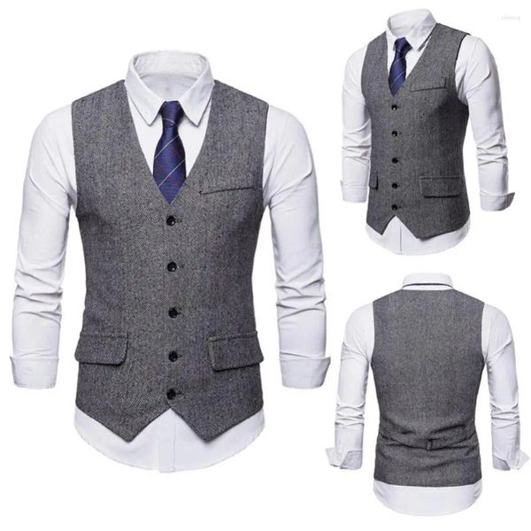 Gilet da uomo 2024 Abito da arrivo per uomo Slim Fit Gilet da uomo Gilet maschile Homme Giacca da lavoro formale senza maniche casual