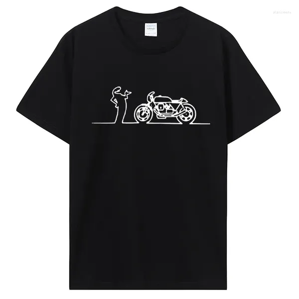 Erkek Tişörtler Erkek Kadın Moto Guzzi La Linea Guzzisti Göçebe Gömlek Lineman TV Dizisi Giyim Pamuk Tees T-Shirt Hip Hop Tshirt Street Giyim