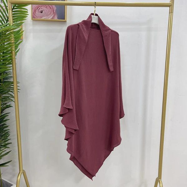 Abbigliamento etnico One Piece Amira Preghiera islamica Hijab Lungo Khimar Donne musulmane Niqab Eid Ramadan Sciarpa in testa Abiti per abiti Foulard