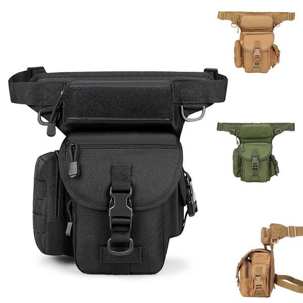 Männer Taille Fanny Pack Bein Tasche Militärische Taktische Motorrad Fahrer Kamera Sport Reise Nylon Männlich Bum Hip Gürtel Oberschenkel Fanny taschen 240126