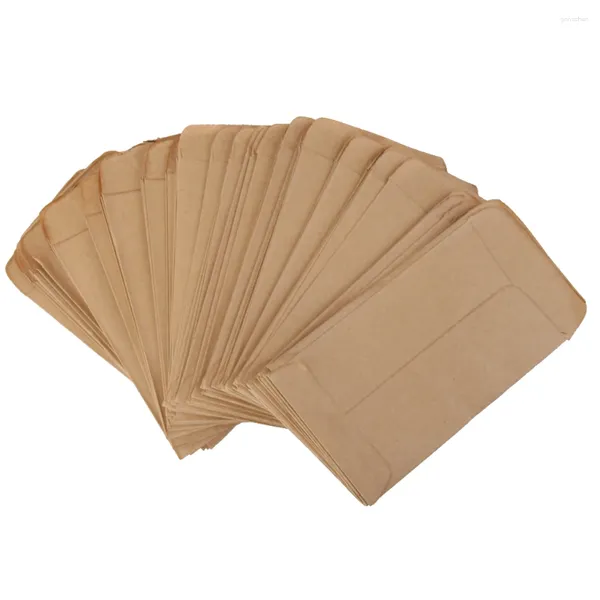 Depolama çantaları 100pcs vintage kraft kağıt tohum mısır çiftliği polen çanta çuval