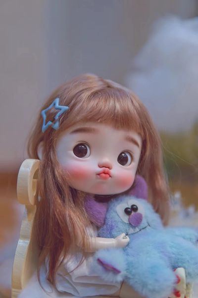 bjd sd Girl Big Head 1/6 zhuzhubao bambola giocattolo in resina regalo di compleanno Spot trucco 240202