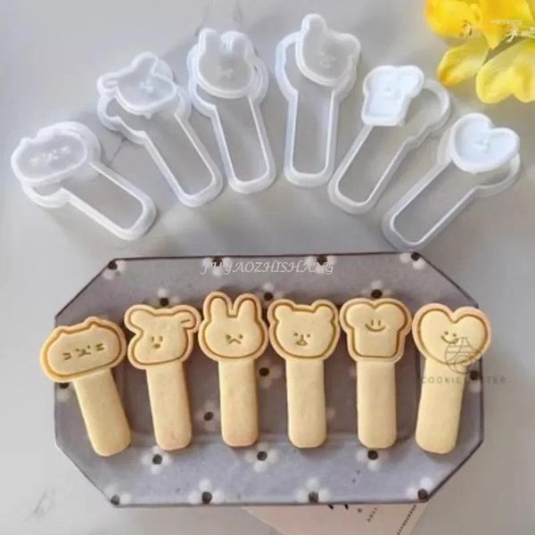 Stampi da forno 6 pezzi cane//cuore a forma di animale stampo per biscotti fondente timbro taglierina torta strumento di decorazione accessori biscotto