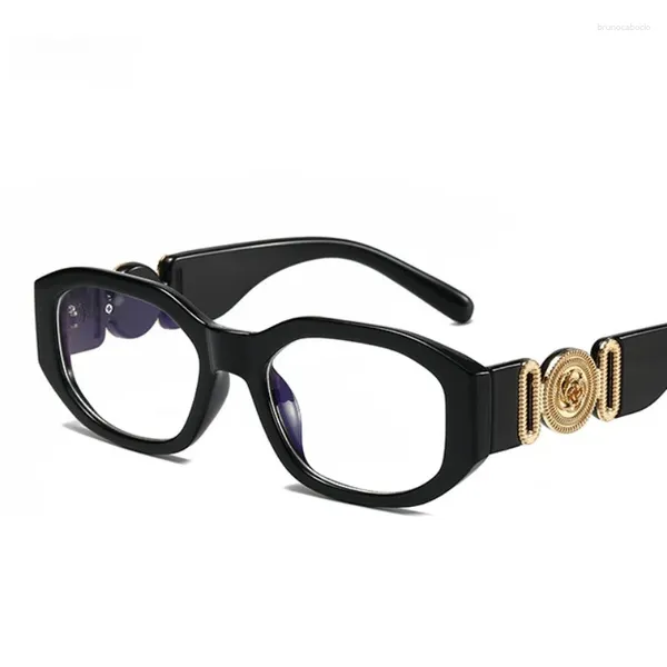 Солнцезащитные очки 2024, модные ретро необычные квадратные очки с защитой от синего света для женщин и мужчин, маленькая оправа с прозрачными линзами для чтения, компьютерные глаза