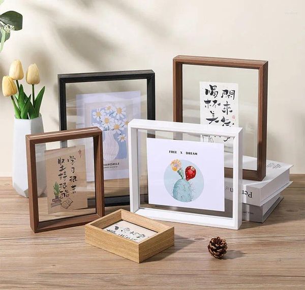 Frames 8 Zoll Kreativität Transparenter Bilderrahmen A4 Quadratisches Display Kalligraphie Poster DIY Probe