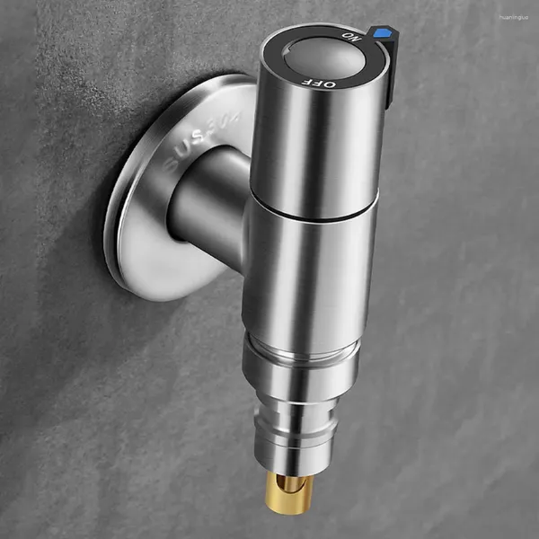 Torneiras da pia do banheiro máquina de lavar torneira de bronze parada de água abertura rápida válvula ângulo montado na parede g1/2 clipe acessórios