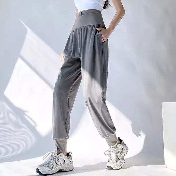 Pantaloni da jogging Donna Tommy Control Pantaloni sportivi a vita alta Pantaloni da palestra larghi Pantaloni da corsa Pantaloni da allenamento Corsetto 240202