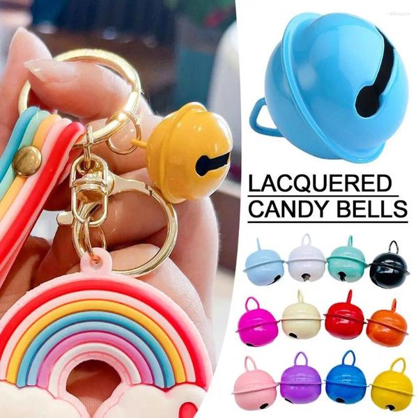 Ошейник для собак Pet Bell Diy Key Chain Рождество 22 мм металлическая подвесная конфеты Lacquer маленький круглый цвет w6u5