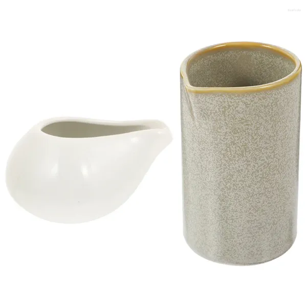 Set di stoviglie Bidone del latte Contenitore per l'acqua Contenitore per salsa Piccolo bollitore Dispenser per bottiglia di sciroppo di caffè Brocca in ceramica per supporto