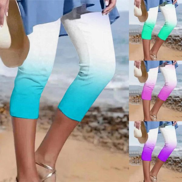 Leggings da donna 3/4 per donna Pantaloni da insegnante con stampa a vita alta Abiti comodi Scuri sotto i 15 anni in poliestere