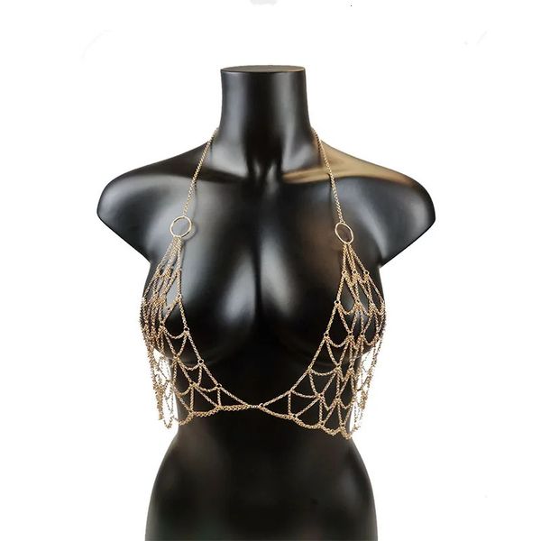 Sütyen gövdesi vücut zinciri göğüs zinciri vücut mücevher moda kadın bel zinciri seksi bikini zinciri plaj aksesuarları elbise punk 240127