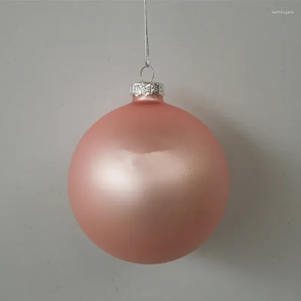 Decorazione per feste 8 pezzi/pacco diametro 8 cm diversa sfera di vetro artigianale opaca appendiabiti natalizio ciondolo colorato fatto a mano per la casa