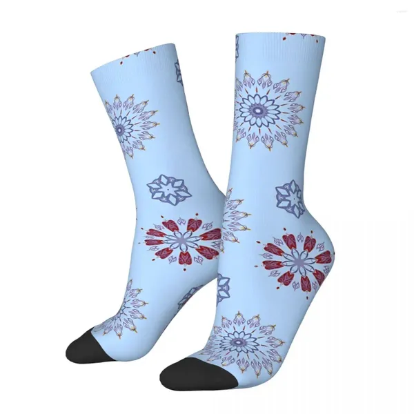 Мужские носки водные синие снежинки с узором мужские мужские женские зимние чулки полиэстер