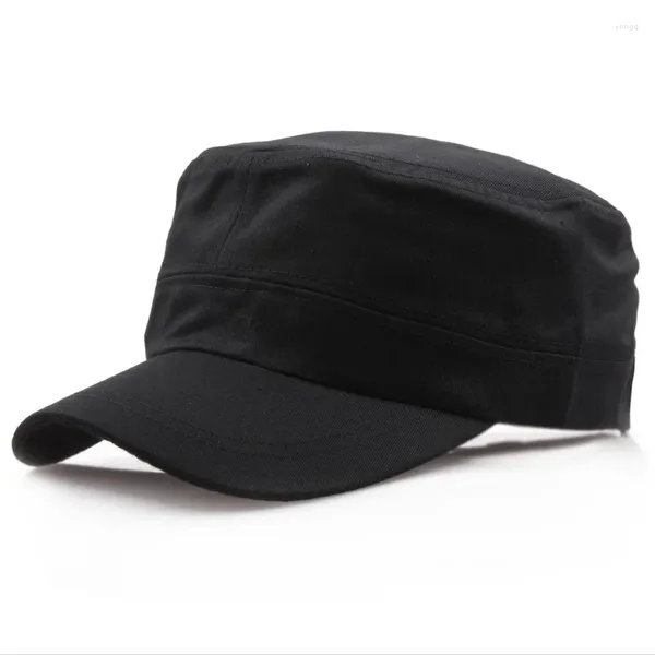 Мячовые кепки для мальчиков, военная тактическая кепка для охоты, мужская кепка с плоским верхом, однотонная армейская бейсбольная мужская летняя черная однотонная кепка для папы для женщин