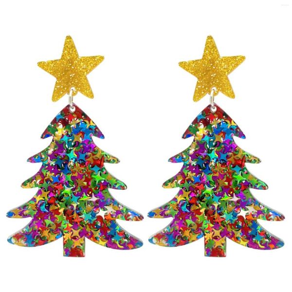 Baumelnde Ohrringe, Weihnachtsbaum-Kuchen-Ohrringe, Weihnachten für Frauen, Acryl, Urlaubsgeschenke, Teenager, Mädchen