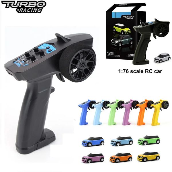 Turbo Racing 1/76 RC Car Mini Full Proporcional Atacado Electric Race RTR Car Kit 2.4GHZ Racing Experience Car Patent Car 240119