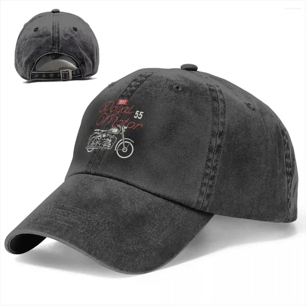 Ball Caps Royal Motor Denim Baseball Cap Authentische Motorrad Fahrer Mann Casual Trucker Hut Streetwear Kpop Hohe Qualität