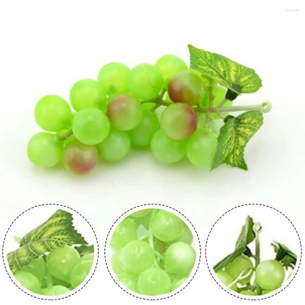 Decoração de festa casamento mini uvas artificiais de fruta falsa de fruta 5pcs bando de plástico vintage perfeito para pilares e casa