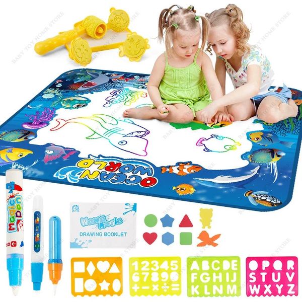 Coolplay Волшебный коврик для рисования водой, раскраска, каракули с детскими играми, игрушки Монтессори, доска для рисования, развивающая для детей 240131