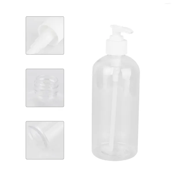 Dispenser di sapone liquido 4 pezzi Bottiglie pompa riutilizzabili Bottiglia vuota Atomizzatori per trucco per shampoo 500 ml