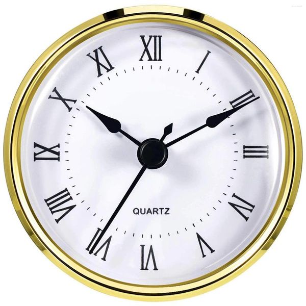 Orologi da parete 80mm/65mm Movimento al quarzo Decorazioni fai da te Mini portatile Classico Silenzioso Accurato Sostituzione automatica della testa dell'orologio Inserto per la casa Universale