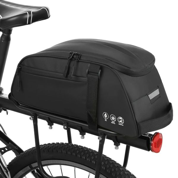 Mountain Bike Bag Cycling Saco de banco traseiro à prova d'água Paniers de bicicleta Bola de ciclismo de couro PU de grande capacidade PU 240202