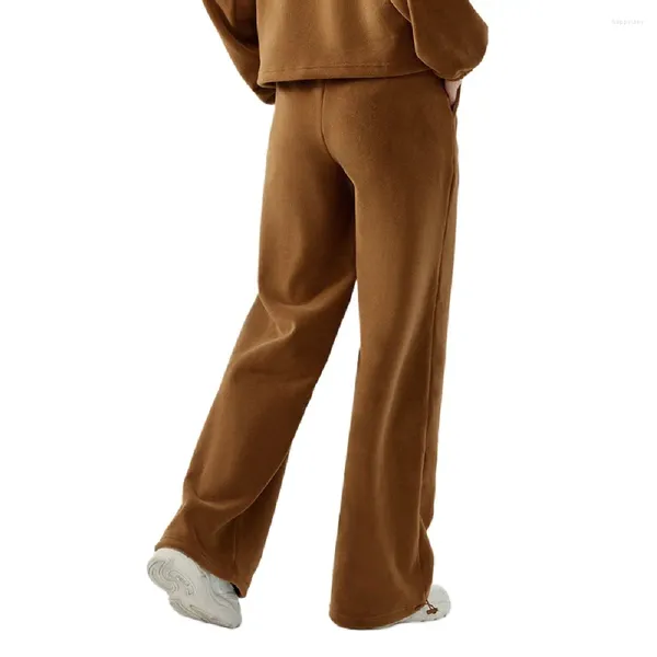 Женские брюки, утепленные мешковатые женские спортивные штаны Aoli, бархатные брюки, женские с завязками на ногах, свободная и удобная одежда с начесом