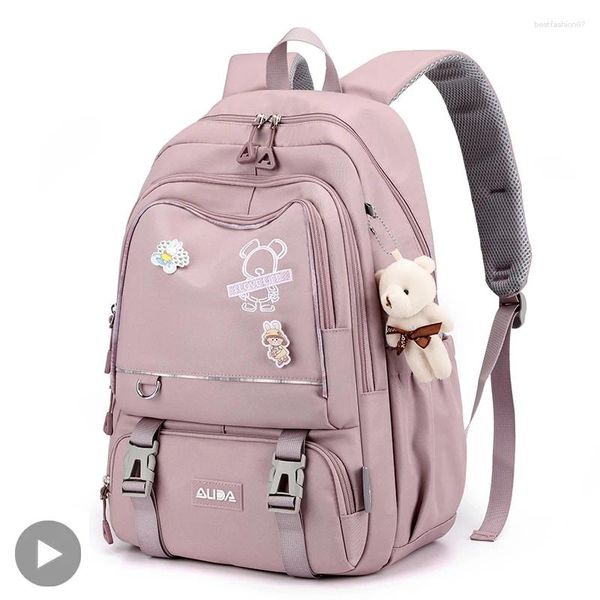 Sacos escolares mochila classe mochila saco de volta pacote para menina crianças criança criança adolescente bookbag primário feminino mulheres bagpack adolescente kit