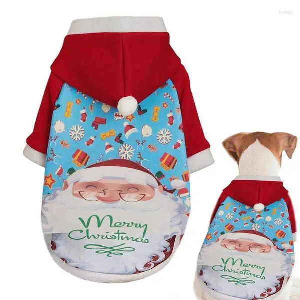 Abbigliamento per cani Abbigliamento natalizio Abbigliamento leggero per animali domestici Felpa Felpe con cappuccio Rosso