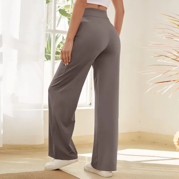 Frauen Hosen Weibliche Sport Yoga Gerade Flares Frauen Lose Sommer Hohe Taille Breite Beine Dünne Beiläufige Hosen Koreanische Mode