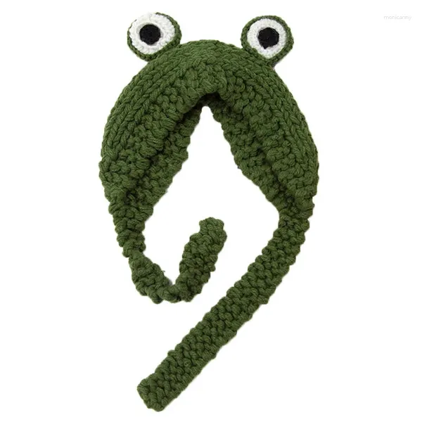 Berets Frühling Frauen Nette Grüne Frosch Hut Häkeln Gestrickte Kostüm Beanie Hüte Kappe Für Mädchen Geschenk Hip-hop Pografie Prop party