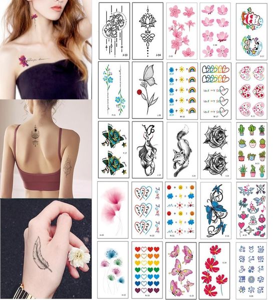 500 designAdesivi per tatuaggi temporanei Impermeabili Body Art Tatuaggi per donne e uomini Adesivi per tatuaggi moda Prodotto di bellezza per la salute BF3018206097