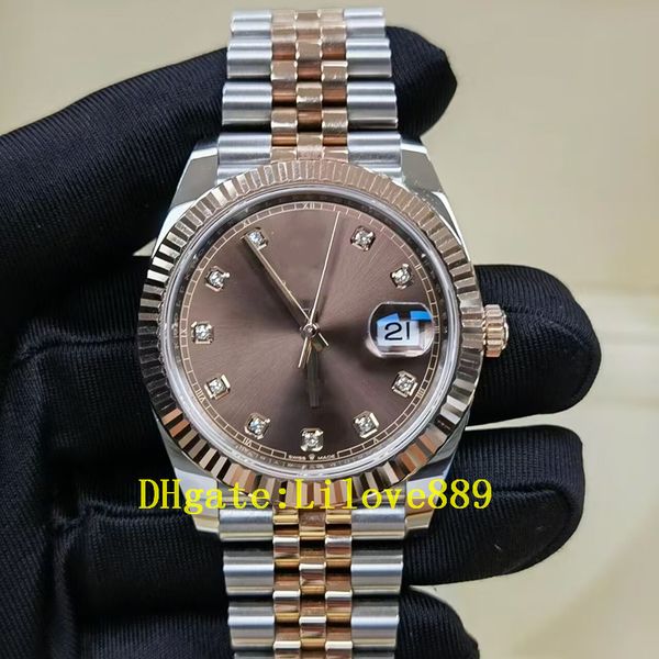 DJ Fabrika Kadınları İzle Otomatik Mekanik Saat Erkekleri Gül Altın 41mm Safir Lady 126331 Saatler Erkek MS Bilek Swatches