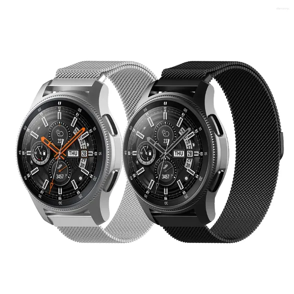 Samsung S3 Garmin Fenix5 Huami için Metal 20/22mm Paslanmaz Çelik Band Milanese Manyetik Döngü Kayışı İzle