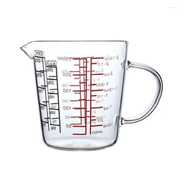 Weingläser, 250 ml, Glas, Messbecher, Milchkännchen, hitzebeständig, Messbecher, Skala für Tee, Kaffee, mikrowellengeeignet