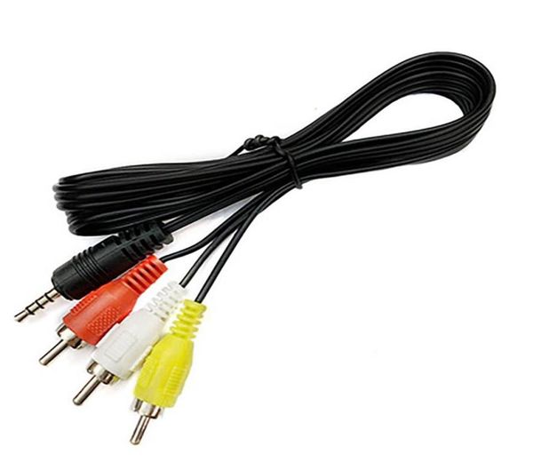 35mm jack plug macho para 3 rca adaptador de áudio aux cabo vídeo av para dvd game console player gravador alta fidelidade vcr tv estéreo cerca de 9014320