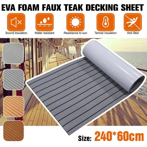 All Wheels Terrain Wheels 2400x900/600x5mm EVA FOAM FAUX FAUX TEAK BOOK FELHA DE SHEENHA AUTO-ADESIDO DO CUNDO DO CUNHO DE CONCK ACESSORES DE ITEM