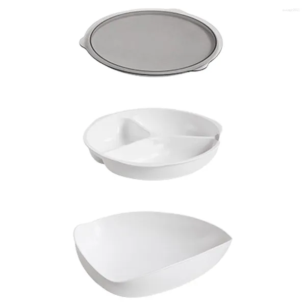 Set di stoviglie Snack Piatto di frutta secca Regalo di ringraziamento Vassoio di noci Contenitore per antipasti Custodia per posate per feste Servire con coperchio Vassoi in ABS