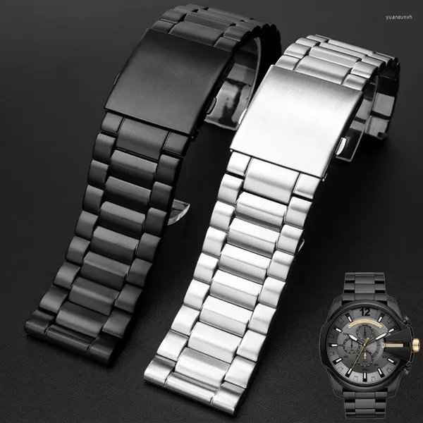 Pulseiras de relógio de alta qualidade pulseira de aço inoxidável para DZ4316 DZ7395 DZ7305 DZ7330 4358 24mm 26mm 28mm pulseiras masculinas